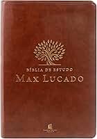 Bíblia de Estudo Max Lucado NVI, Capa luxo marrom, Leitura Perfeita