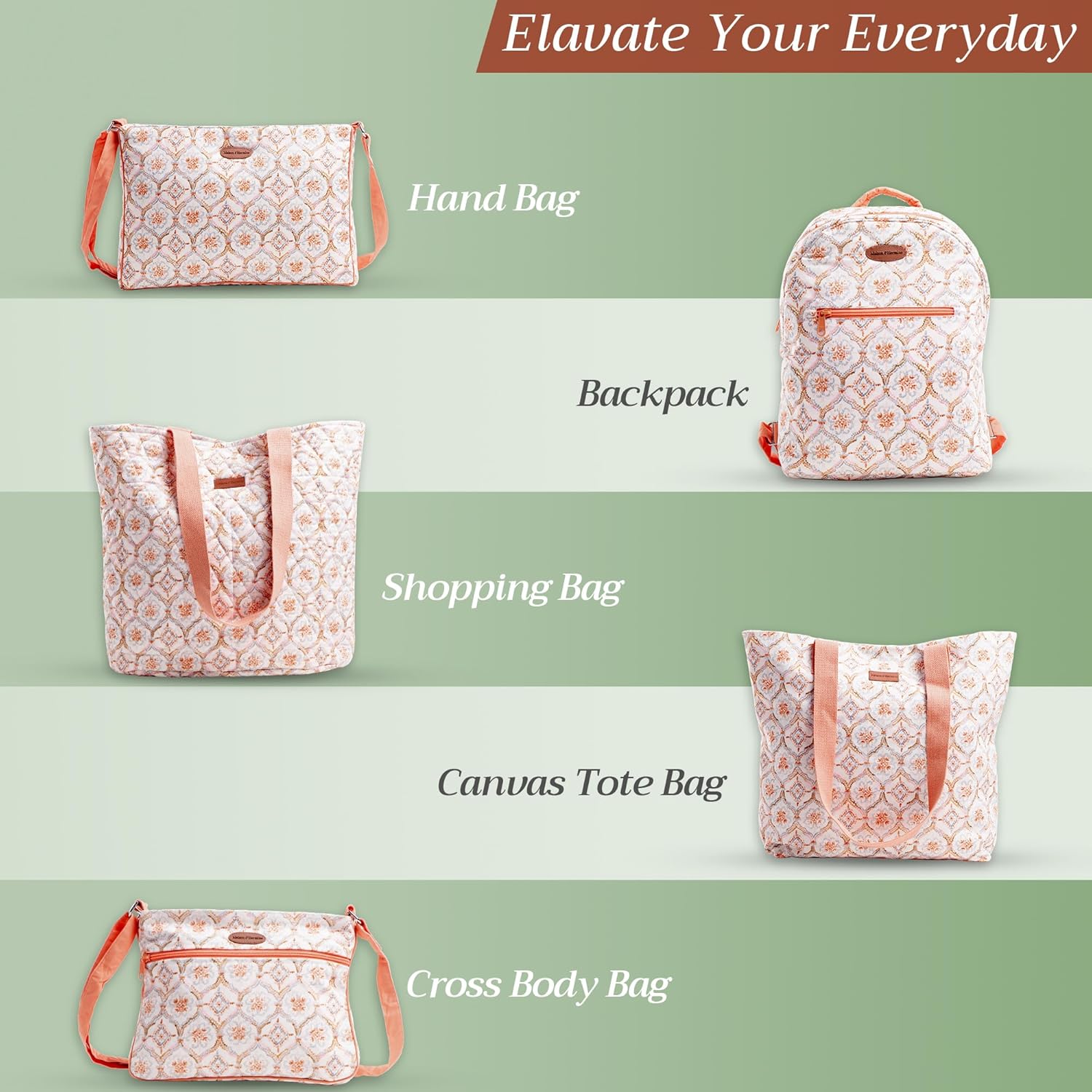 Maison d' Hermine Weekender Bags for Women Cotton Quilted Duffel Overnight Luggage Weekend Bag for Men Gym Gifts Travel - Image 6