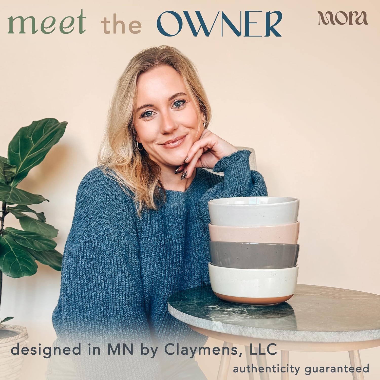 Set of 4 Porcelain Bowls, 25oz - Microwave, Dishwasher & Oven Safe for Soup, Cereal, etc. - Image 4