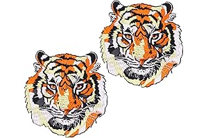 2pcs Animal Tiger Embroidered Iron on Patches