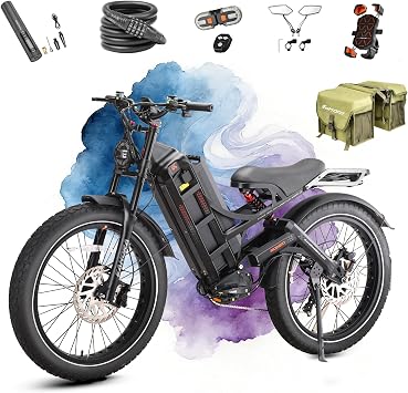 eAhora 2026 Romeo Ultra/Romeo 2/Romeo Pro 200Miles Long Range Electric Bike for Adults 3800W/2500W/1600W Motor 42/40/34MPH 60/52/48V 70/60/AH Ebike, 26" 4.0 Fat Tire Full Suspension Electric Bicycle