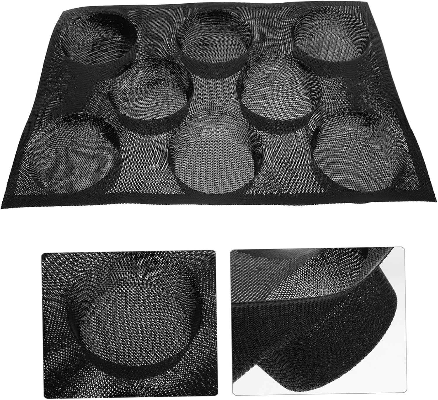 Silicone Hamburger Bun Mold Cavity Non Stick Multi Function Baking Tray for Burger Bread Reusable Flexible Bread Pan Easy Gluten Buns