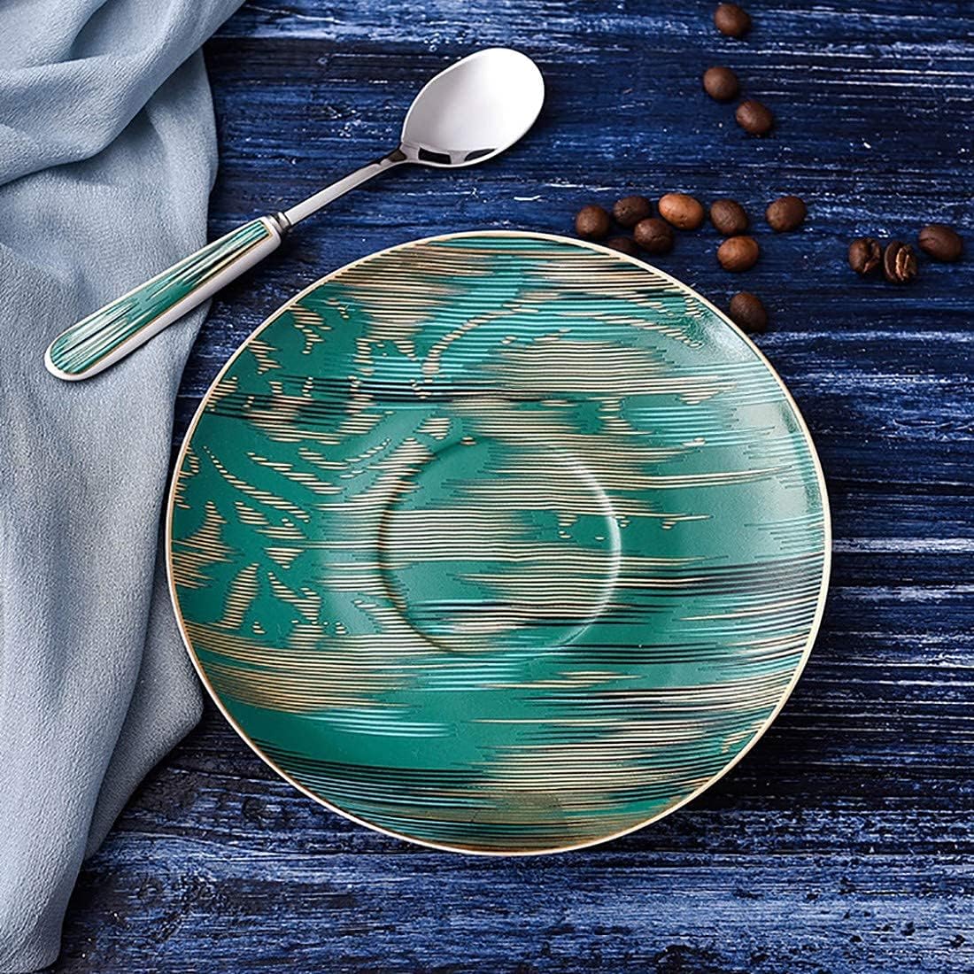 Daily Accessories Bone China Tea Cups/Coffee Cups Saucers Sets with Spoons Coffee Cup Set Capacity Porcelain Coffee Tea Sets for Specialty Coffee Drinks Latte Cafe Mocha and Tea