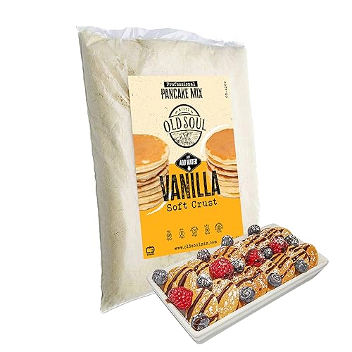 OldSoul Poffertjes - Mezcla de gofres Mezcla de masa para panqueques holandeses Sin soja y nueces 700 mini panqueques (vainilla, 5 libras)