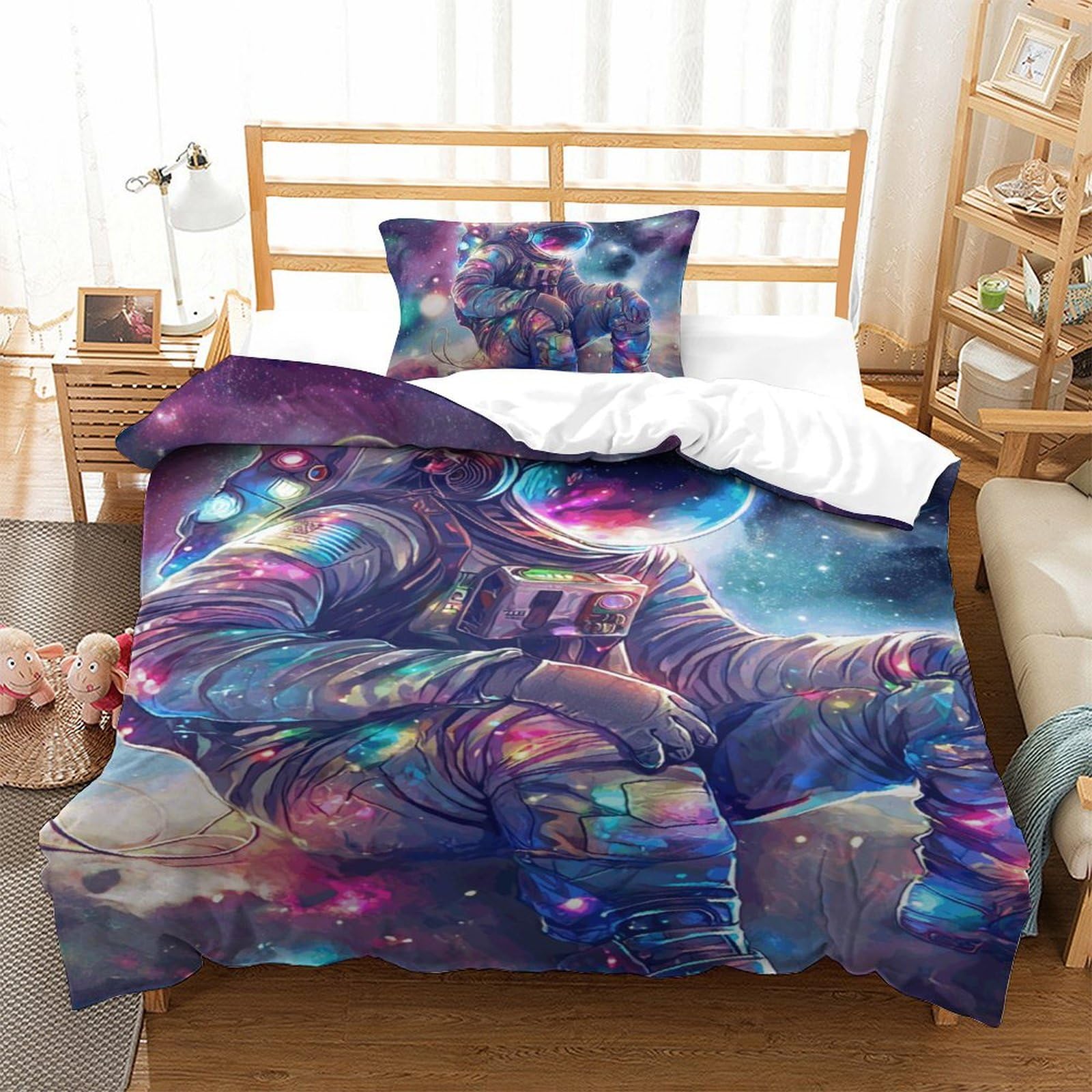 Housse de couette astronaute pour transformer la chambre des enfants en une aventure spatiale 3D