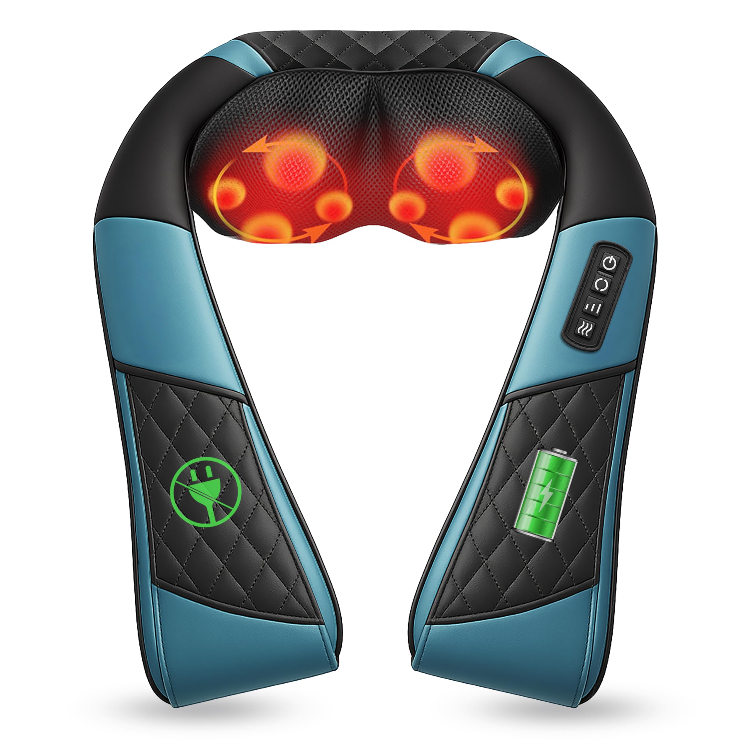 COMFIER 2026 Masajeador Cervical Inalámbrico con Función de Calor, Masajeador Cervical y Espalda Shiatsu 4D, Relajación Profunda para Cuello, Hombros y Espalda, Ideal como Regalo para Madres y Padres