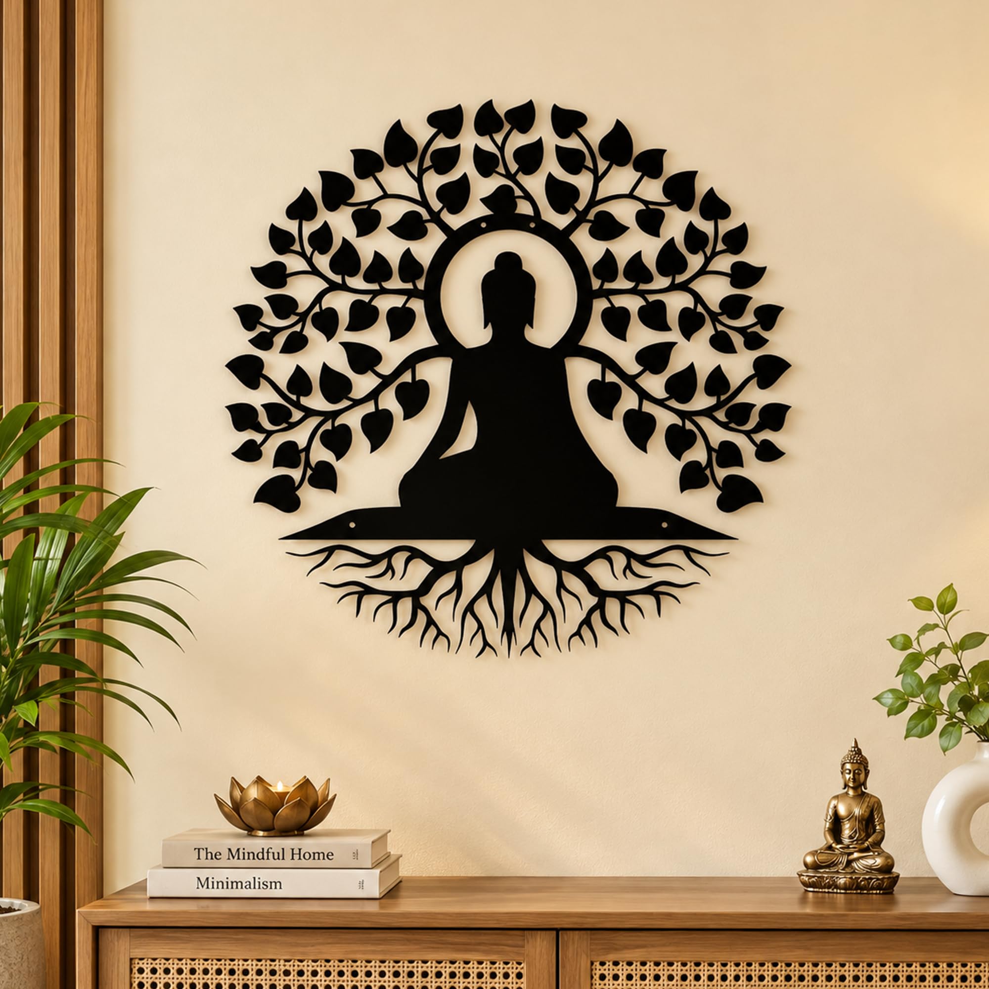Metal Buddha Wall Art - Serene Home Decor -10