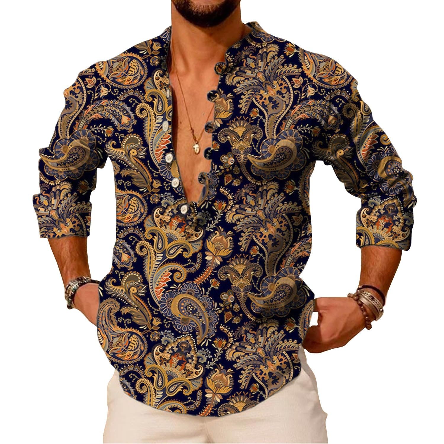 Kubsid Henley Banded Collar Shirt