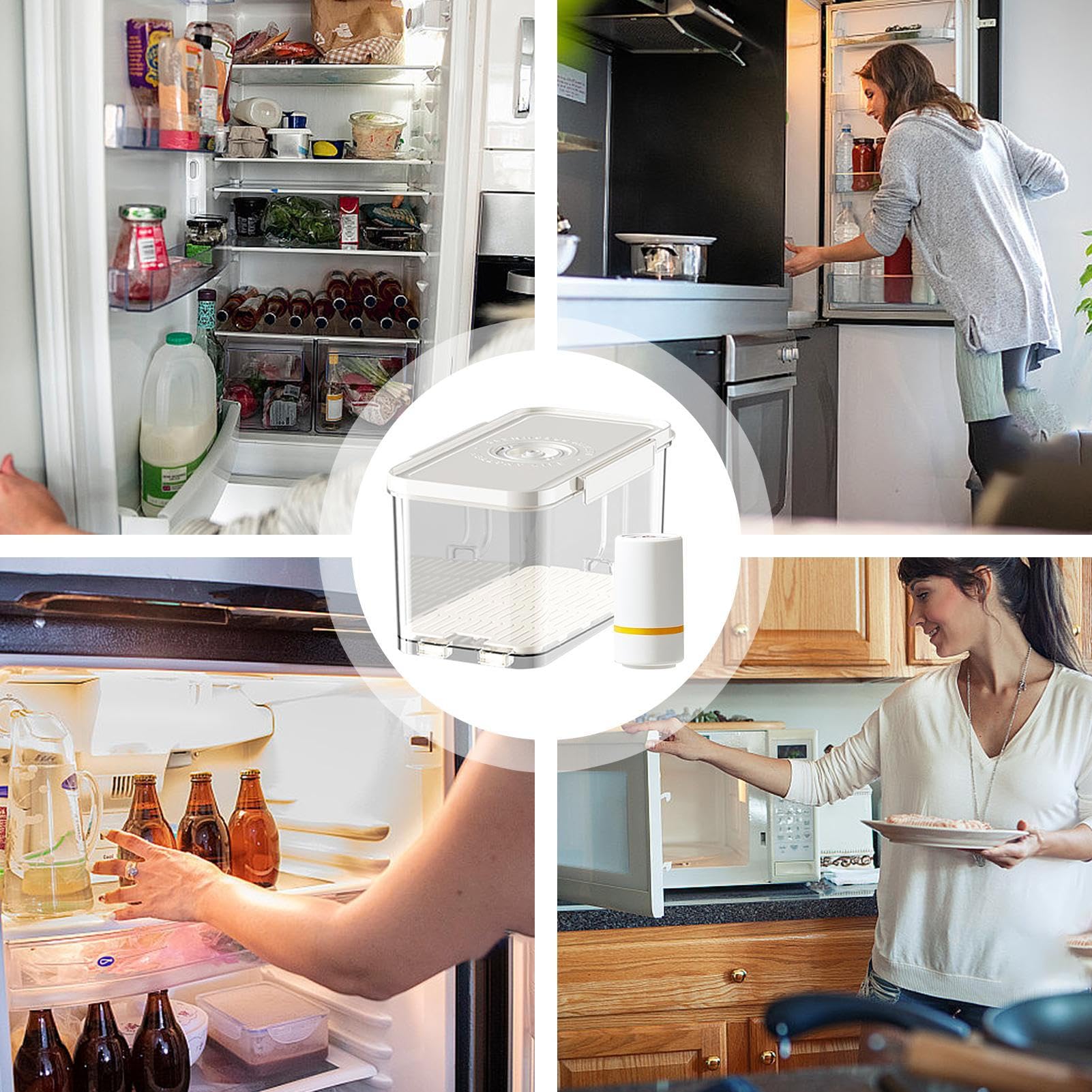 de almacenamiento de alimentos al vacío, sellada para alimentos