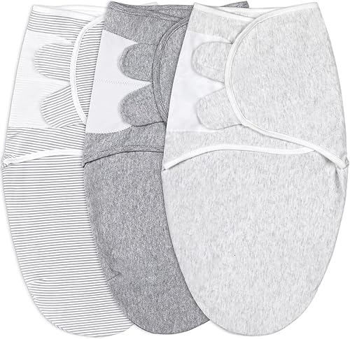 CIVARUA KIDS Mantas de bebé para niños y niñas paquete de 3 bolsas ajustables para recién nacidos para bebés de 0 a 3 meses saco de dormir para bebé