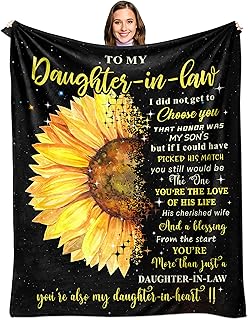 Daughter in Law Gifts Christmas Throw Blanket 60 x 50 Inch, Birthday Gifts for Daughter in Law, Daughter in Law Gifts from Mother in Law, Daughterinlaw Gift Ideas, Best Gifts for Daughter-in-Law Xmas