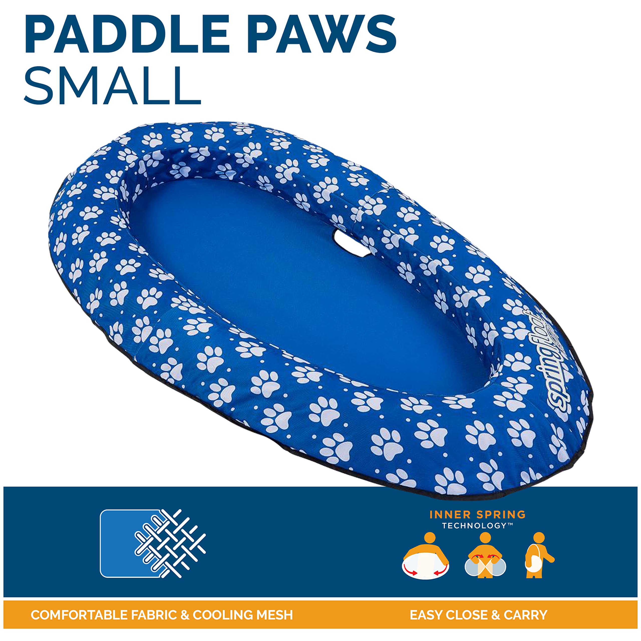SwimWays Paddle Paws Spring Float Dog Raft, Small (0-65 lbs.)