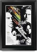HWC Trading The Fast and the Furious Paul Walker, Vin Diesel 16 x 12 inch Framed Gifts Printed Poster Signed Autograph Picture for Movie Memorabilia Fans - 16" x 12" Framed