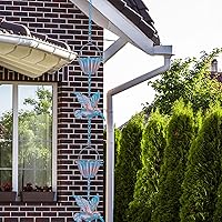 Vista 5 de JYPS Cadena de lluvia de 13.1 pies, cadenas de lluvia de colibrí para canalones, bajante de repuesto funcional, decoración de tu jardín y casa.