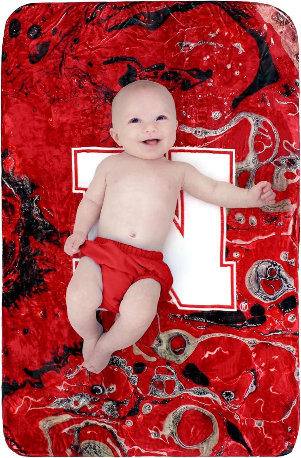 College Covers Everything Comfy Nebraska Cornhuskers Color Swept Soft Throw Blanket, 30" x 40"