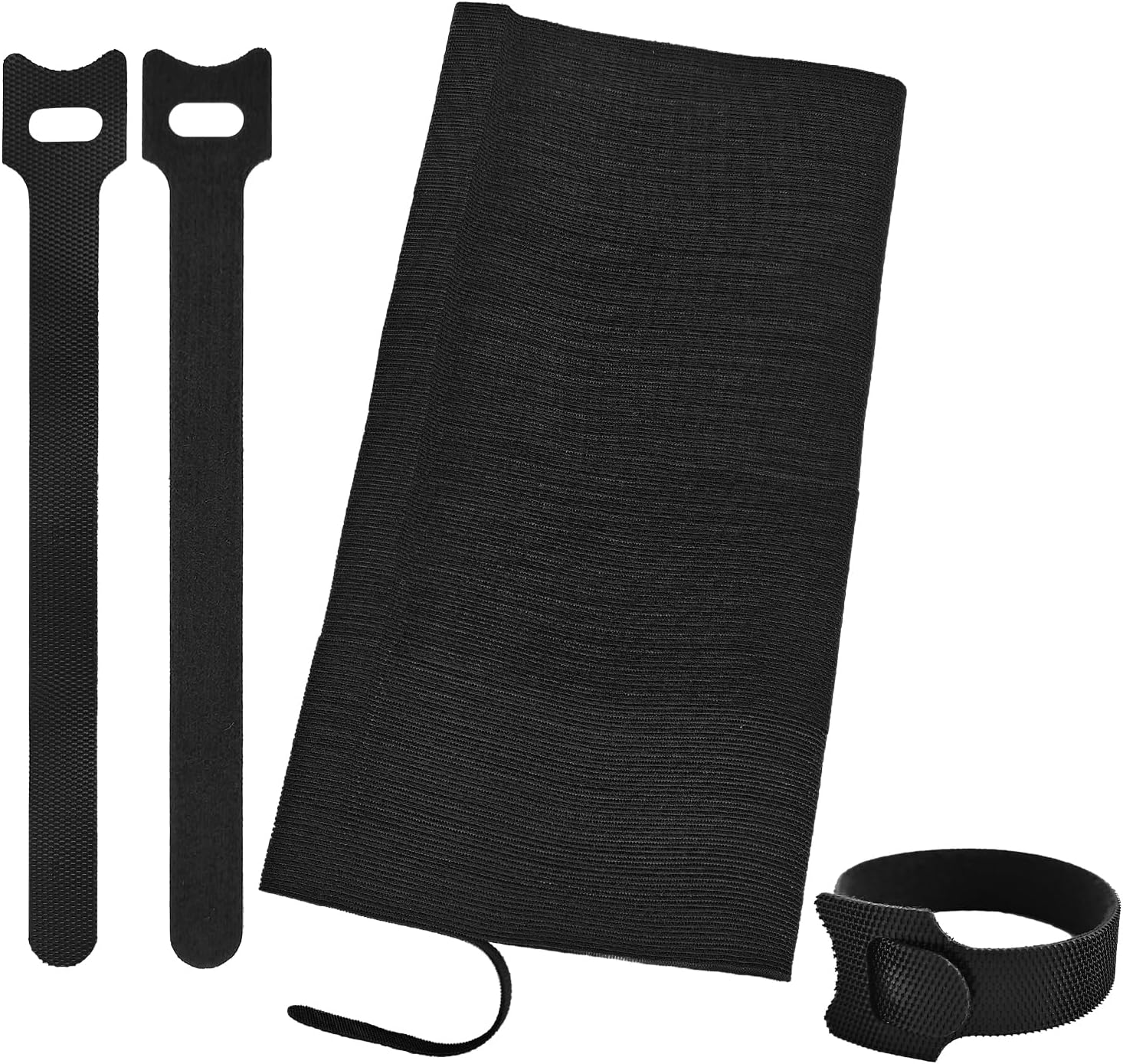 128Pcs 6in Cable Ties, Adjustable Cable Straps Wire Organizer Cord Wrap, Hook and Loop Cable Management