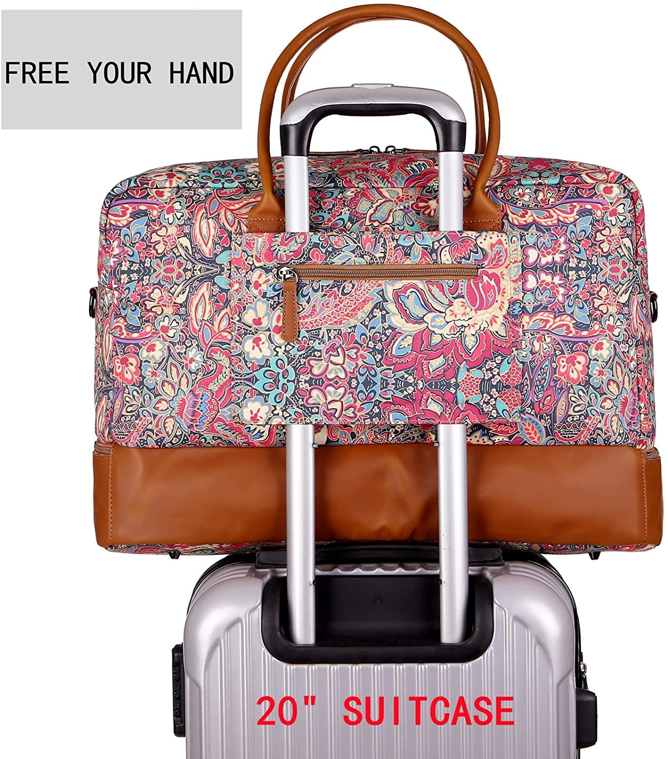 Travel Duffel torba podróżna, bagaż podręczny, torba weekendowa z kieszenią na buty dla kobiet, HB-10, Hs, Carry-On Luggage