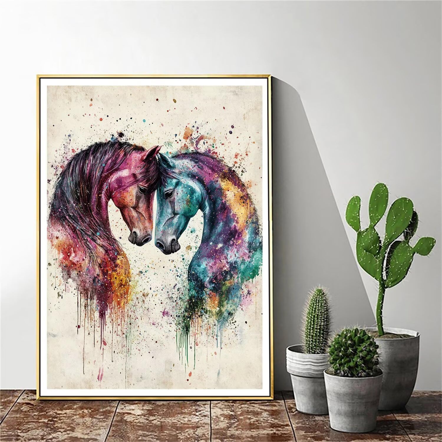 Pintar por Numeros Adultos pintar por numeros niños manualidades niños 10 años, DIY Pintar por Números de Pincel y Pintura acrílica Decoraciones para el Hogar Manualidades, sin Marco 60x80cm C-220