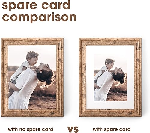Miniatura 7 de TWING Juego de 6 marcos de fotos de 4 x 6, marco de fotos rústico de 3 x 5 con paspartú o de 4 x 6 pulgadas sin paspartú, exhibición de mesa y