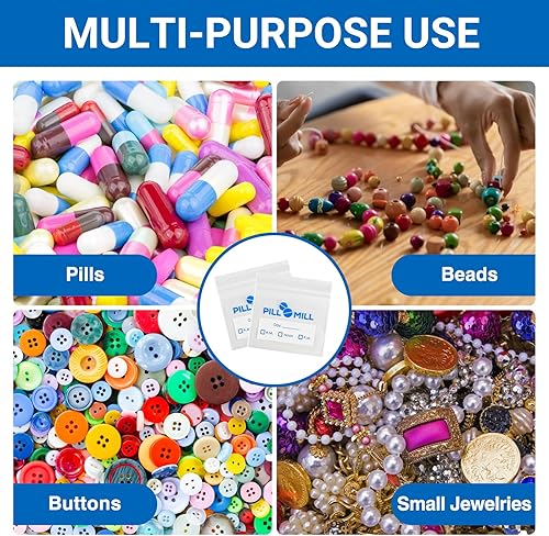 Miniatura 6 de Paquete de bolsas de píldoras  Tamaño 3 x 2 pulgadas 3 mil  Bolsas de plástico para píldoras  Bolsas pequeñas de bolsillo para píldoras  Pastilleros