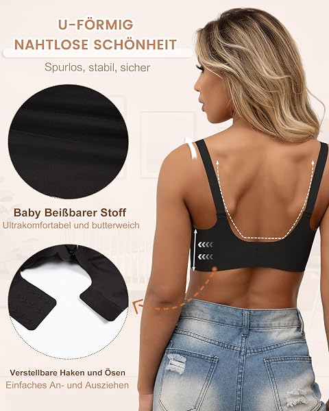 As Fairy Still-BHS zum Stillen, Kabelloser Nahtloser Schwangerschafts-BH Ultra Komfort Schwangerschafts Schlaf Bralette für Frauen - 4