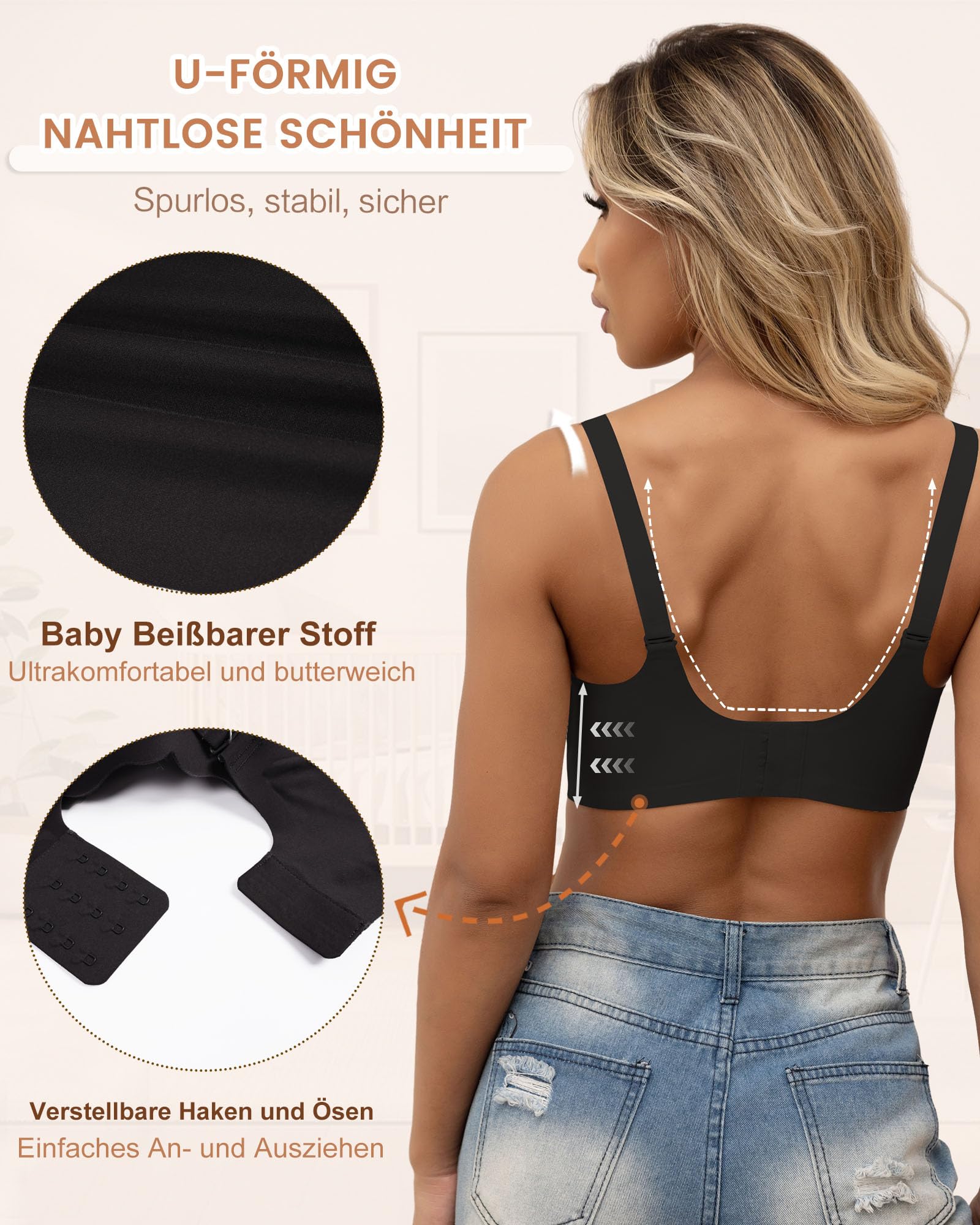 As Fairy Still-BHS zum Stillen, Kabelloser Nahtloser Schwangerschafts-BH Ultra Komfort Schwangerschafts Schlaf Bralette für Frauen