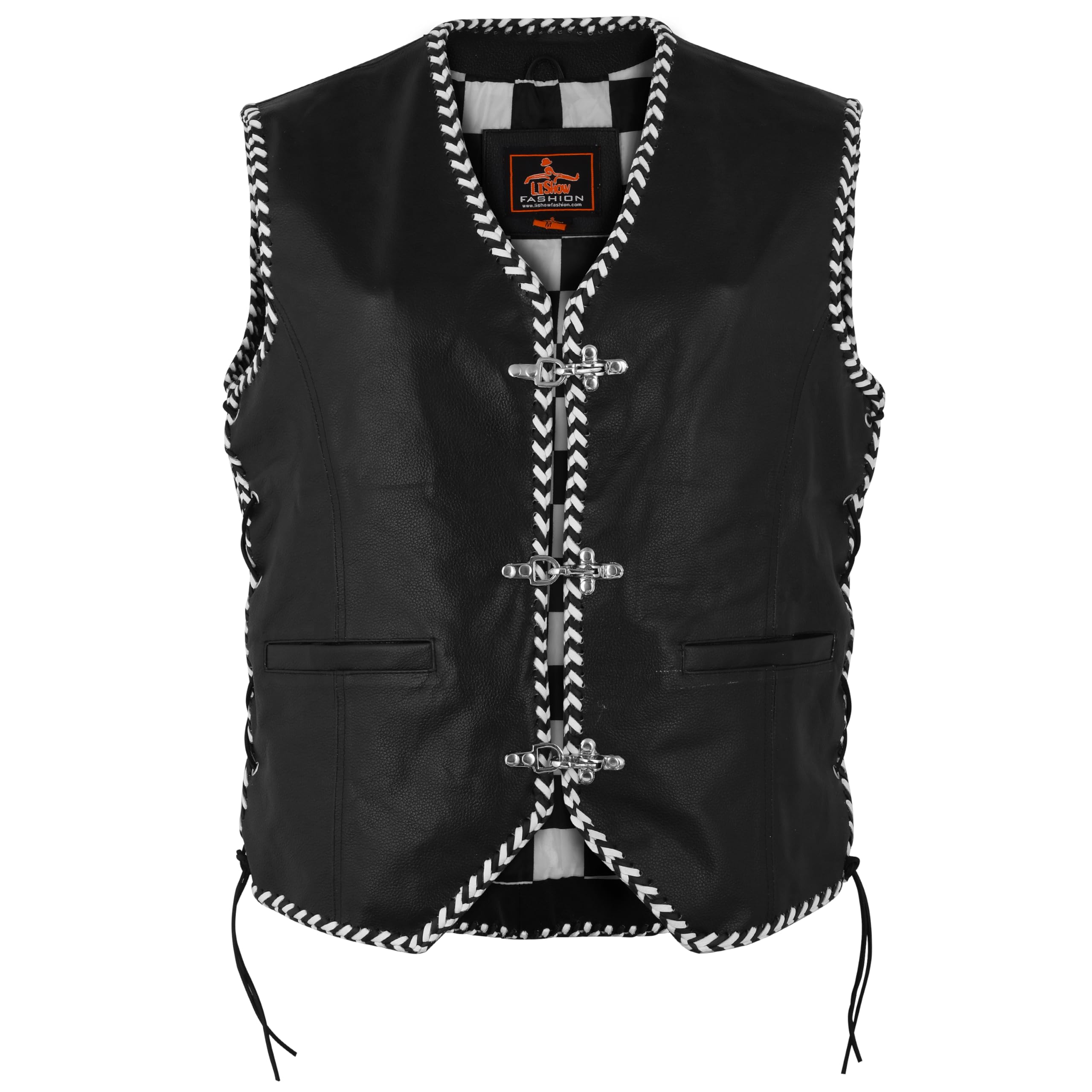 Lishow Fashion Men's Biker Rider Motorcycle stylish Black