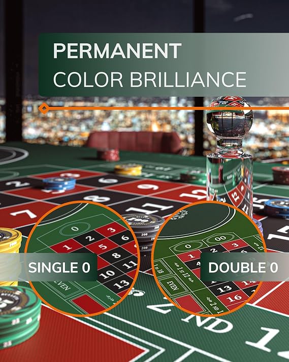 Casino Roulette Mat Multiple Sizes by Bullets Playing Cards