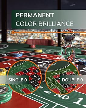 Casino Roulette Mat Multiple Sizes by Bullets Playing Cards