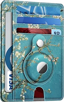 SITHON Slim Minimalist Front Pocket Wallet with Built-in Case Holder, RFID Blocking Credit Card Holder with ID Window Wallet Case Cases for Men Women, Blossom