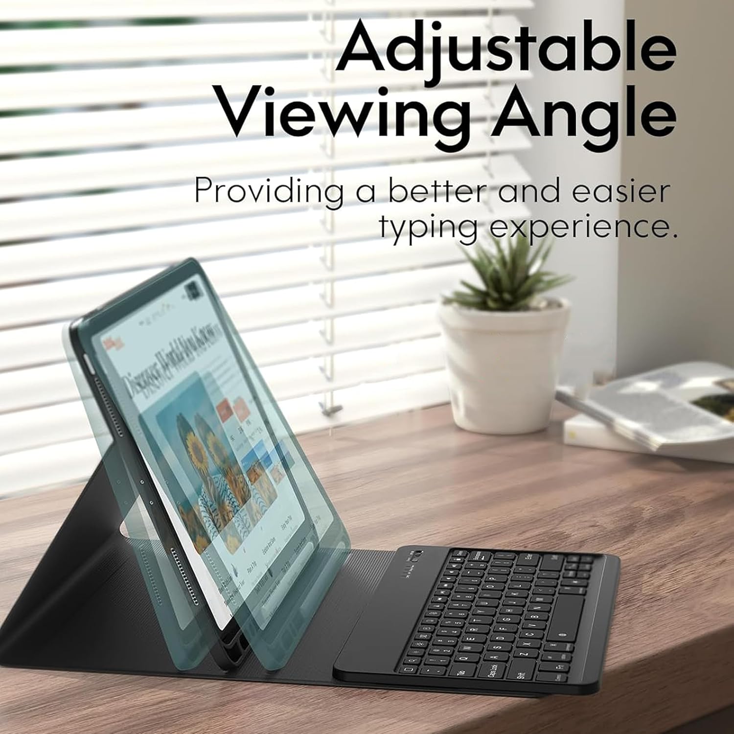 Keyboard Case for iPad Pro 12.9 inch (Old Model) 2015 1st /2017 2nd Gen - Backlit, Rechargeable, Detachable Wireless Bluetooth Keyboard, Folio Leather Cover with Pencil Holder for Apple iPad Pro 12.9” - Image 3