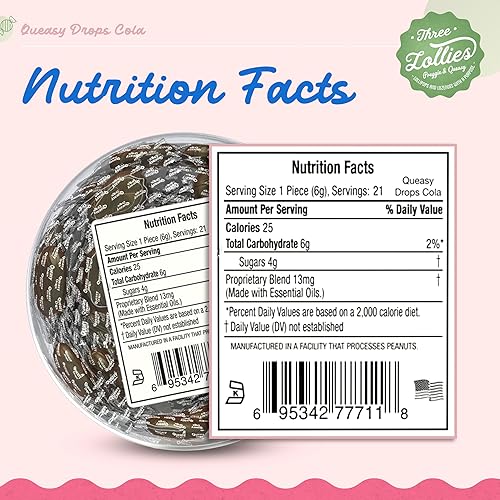Miniatura 2 de Queasy Drops sin azúcar  21 gotas  Alivio de las náuseas quemo mareo por movimiento resaca etc  Libre de drogas y sin gluten  Cinco sabores jengibre