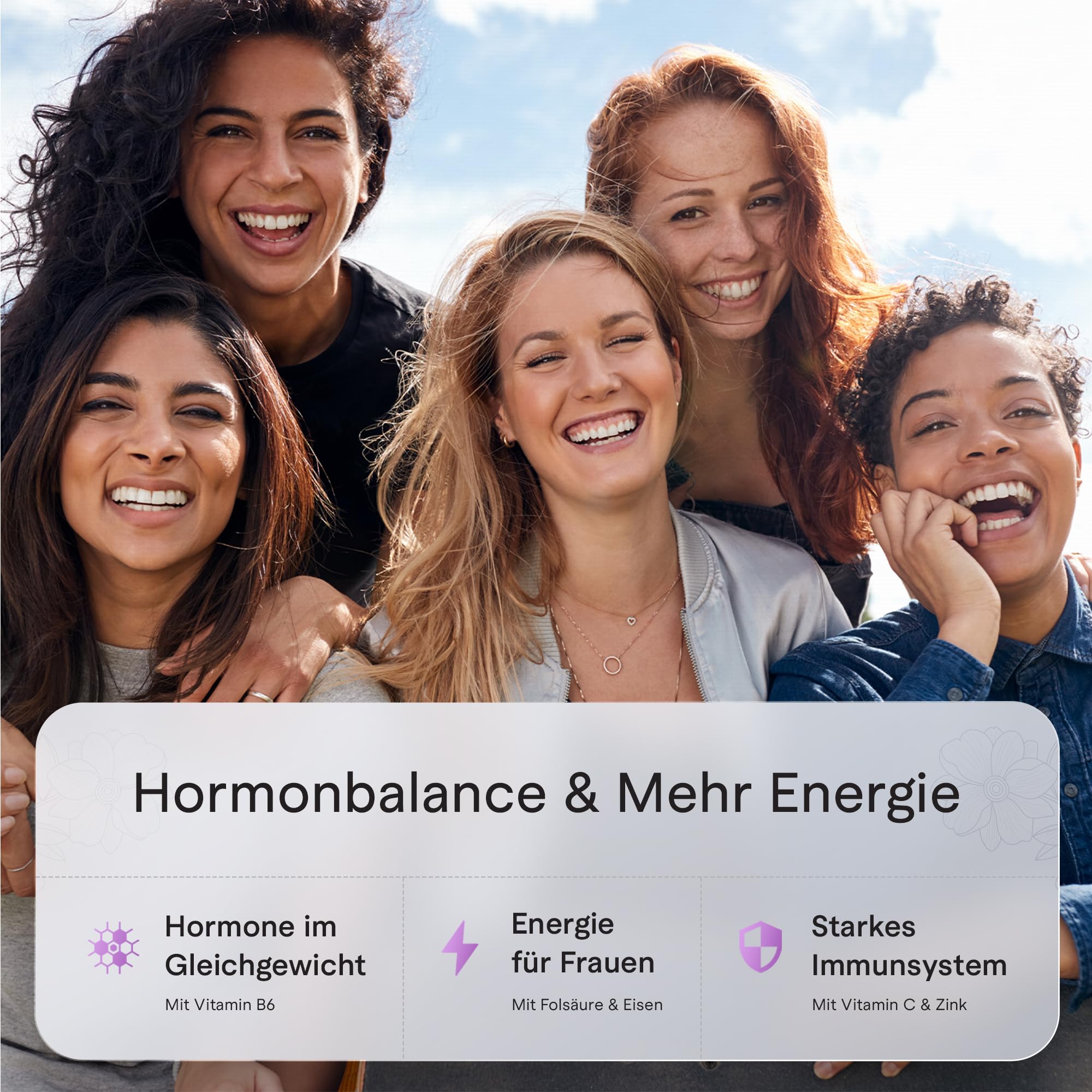 HARMONY - Mönchspfeffer & Myo Inositol hochdosiert für Frauen Balance - 90 vegane Kapseln mit Vitex Agnus Castus, L-Carnitin, Folsäure & Eisen für hormonelle Balance & Wohlbefinden