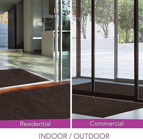 Miniatura 6 de Alfombra de corredor iCustomRug para interioresexteriores, muchos tamaños disponibles, Marrón