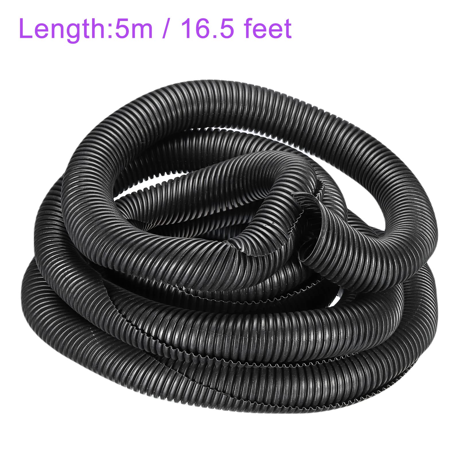 DMiotech 42.5mmx36mmx5m PE Dividido Corrugado Tubo Interior Exterior Alambre para Envoltura Ordenado Oficina Jardín