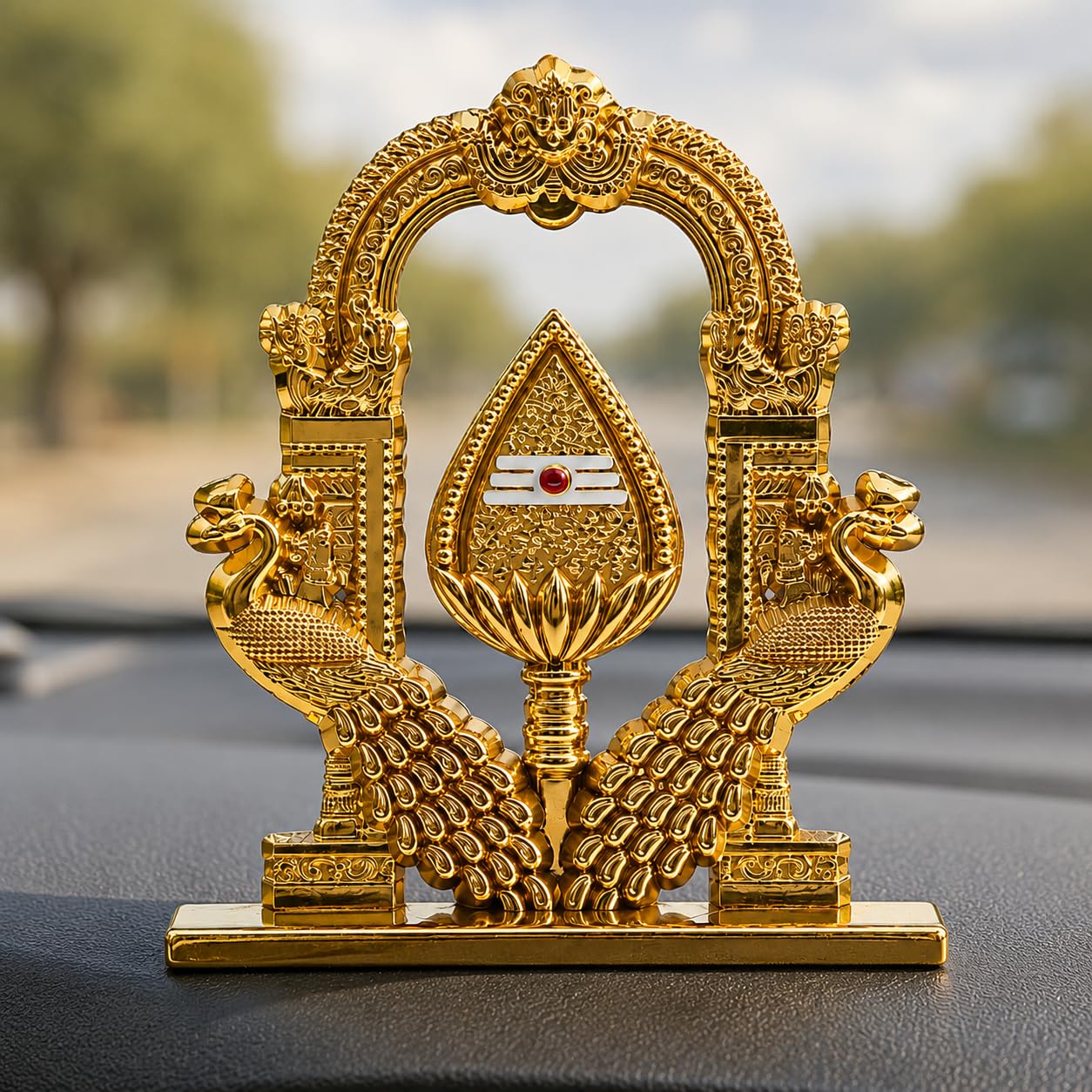 LTDecor Murugan Vel Idol with Twin Peacock and Arch Design| Car Dashboard, Home, Office Desktop Decor| Pooja Gift| Showpiece| Spiritual Protection.-image-37