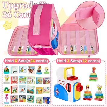 Carrying Case Compatible with Little Tikes Story Dream Machine Starter Set, Portable Toys Bag with Shoulder Strap fits for Little Tikes Projector, Character, Audio Play, Pink (Bag Only)