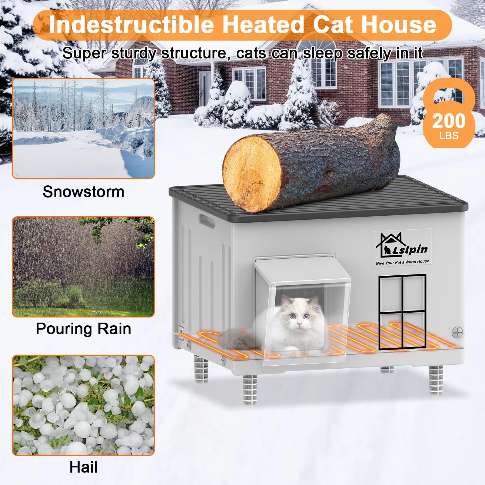 Snapklik.com : Large Heated Cat House For Outside Cats In Winter ...