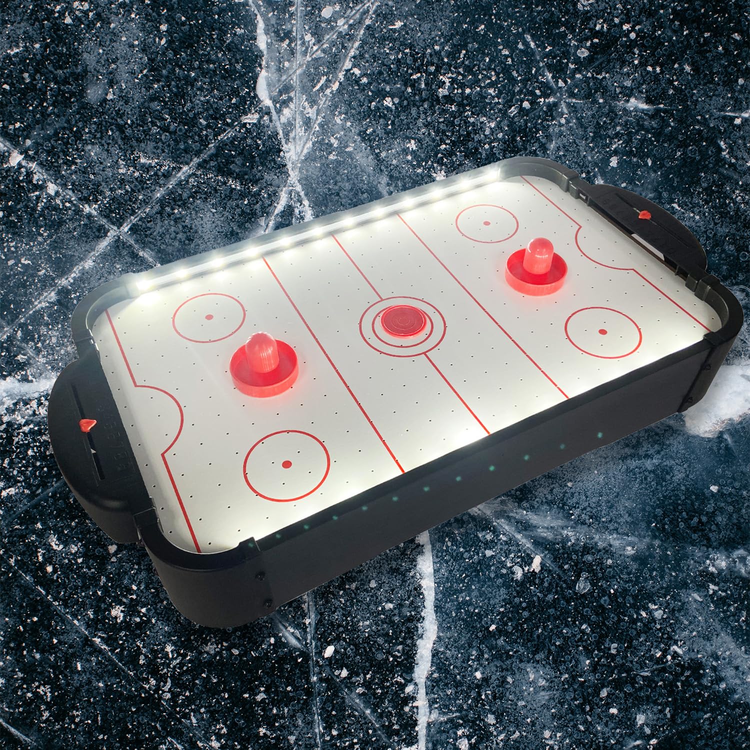 Mad Monkey Mini Juego de Hockey de Aire con Luces LED para Niños y Adultos