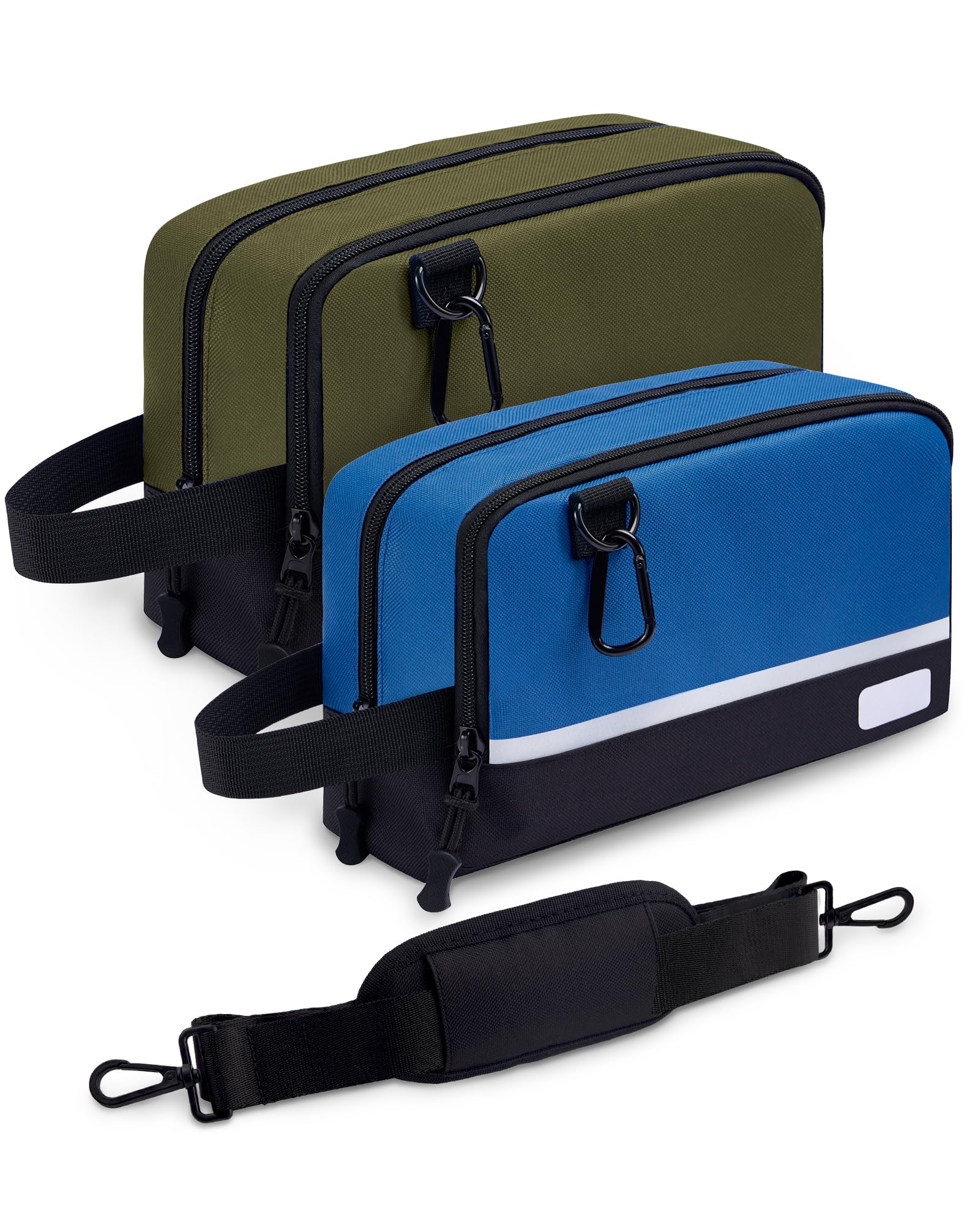 2 Pack Small Tool Bags Zipper Pouch for Organizing with Adjustable Shoulder Strap Carabiner Utility Small Tool Pouch