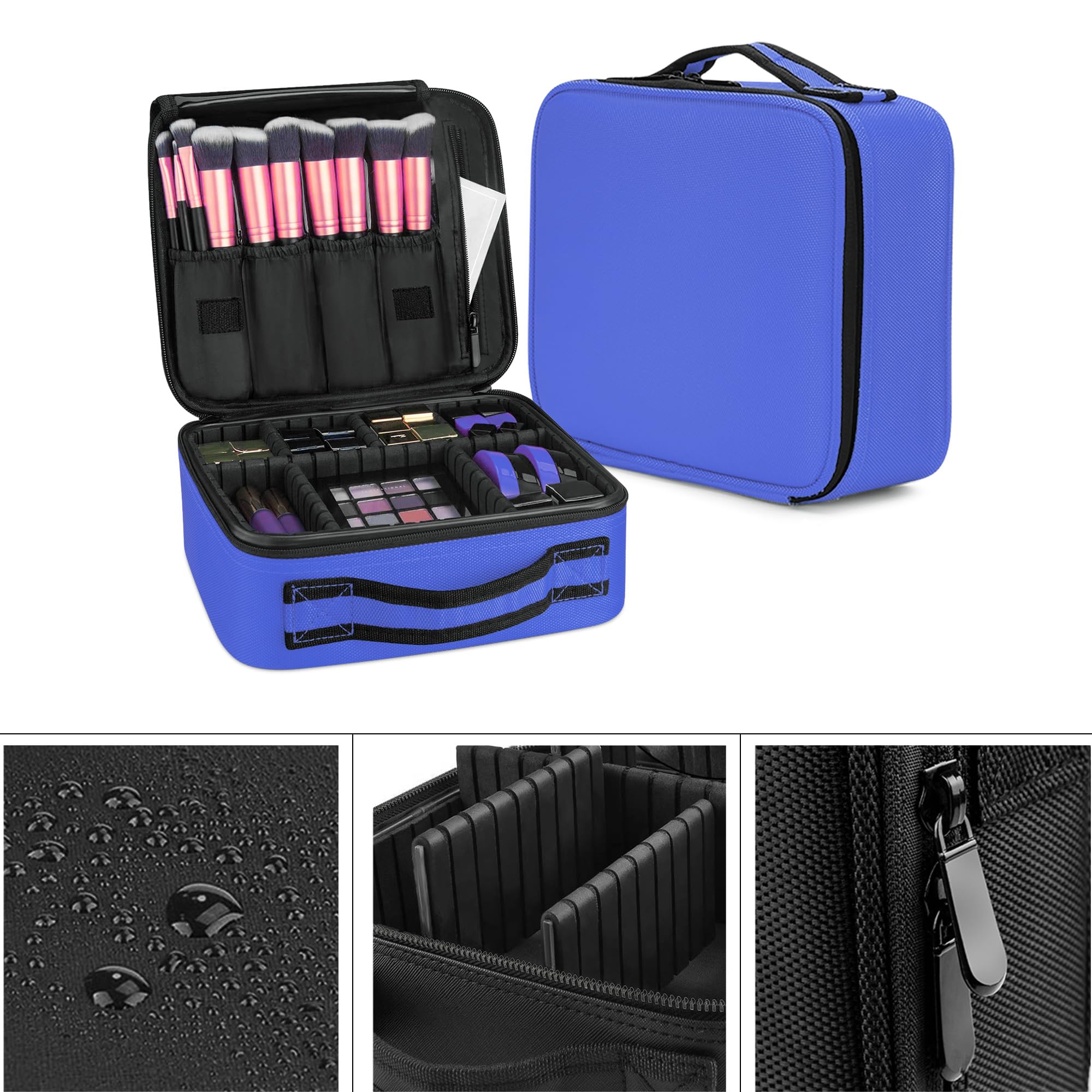 Beauty Case da Viaggio Donna Borsa Cosmetica Professionale Portatile Trousse Make Up Organizers Trucchi Ragazza Valigetta Porta Trucchi con Divisori Regolabili
