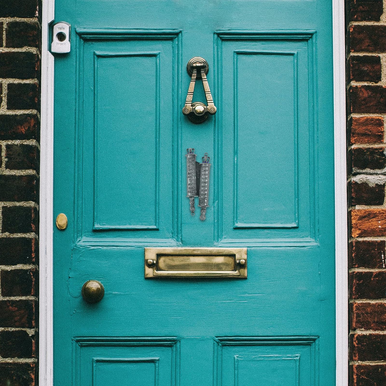 Mezuzah Scroll Mezuzah for Door Jewish Door Mezuzah Metal Mezuzah with 2 Scrolls Mezuzah Case Mezuza Plaque Jewish Mezzuzahs for Outside Door House