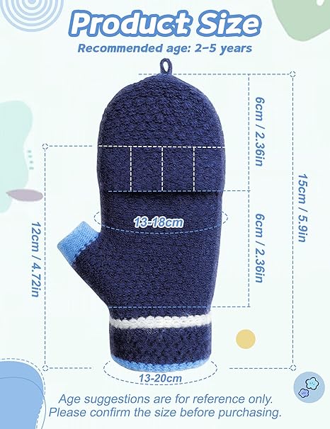 Kiiwah Handschoenen met afdekking voor meisjes en jongens, 2-5 jaar, vingerloze handschoenen, voor de winter, elastisch, marineblauw, roze, grijs, Roze, Talla única