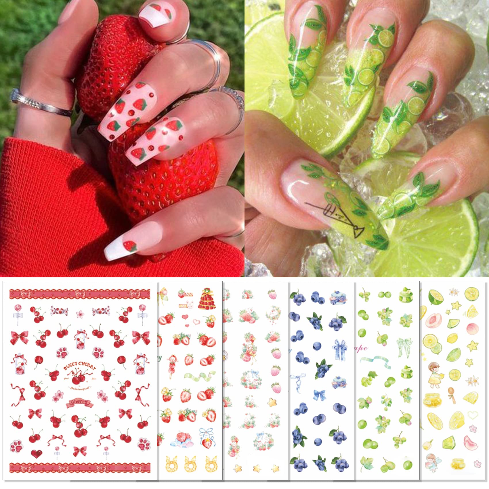 French Nail Stickers - 1368 Pieces, Moon Designs -8
