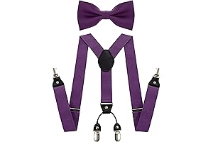 Vintage Purple Suspenders for Dapper Gentlemen