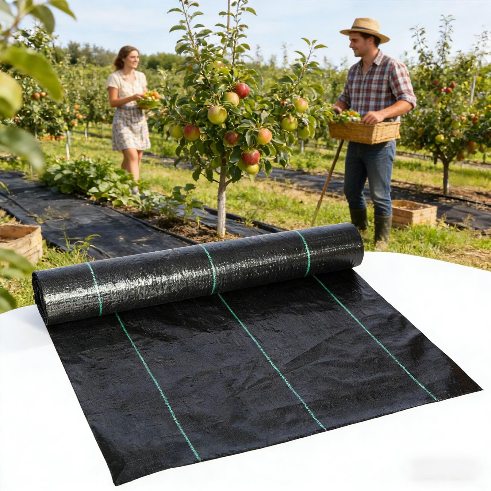 Tela Para Jardin De 0.5x50m Material Para Control De Hierba | Cubresuelos Para Jardin Para Jardineros Vivero Senderos Árboles Arbustos Caminos Invernaderos Huertos