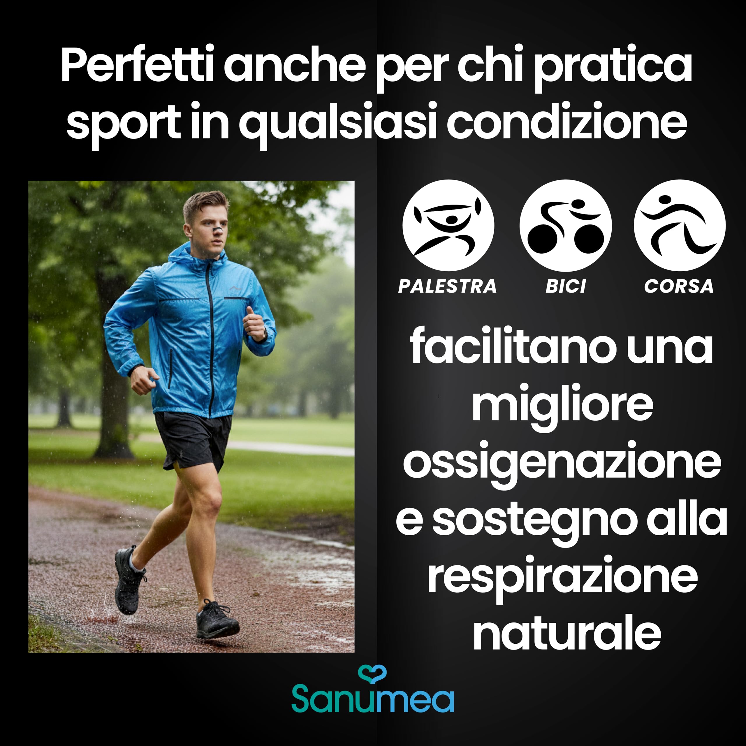 Cerotti Nasali Anti Russamento Uomo e Donna. 30 Cerotti Nasali Antirussamento di Alta Qualità. Cerotti Nasali Sport Respira Bene, Dimensioni Universali. Facili da Applicare, Marca Italiana. - 5