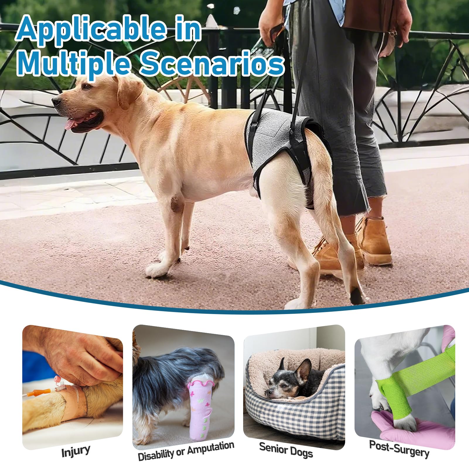 Dog Lifting Harness, Adjustable Emotional Support Dog Harness - Image 4