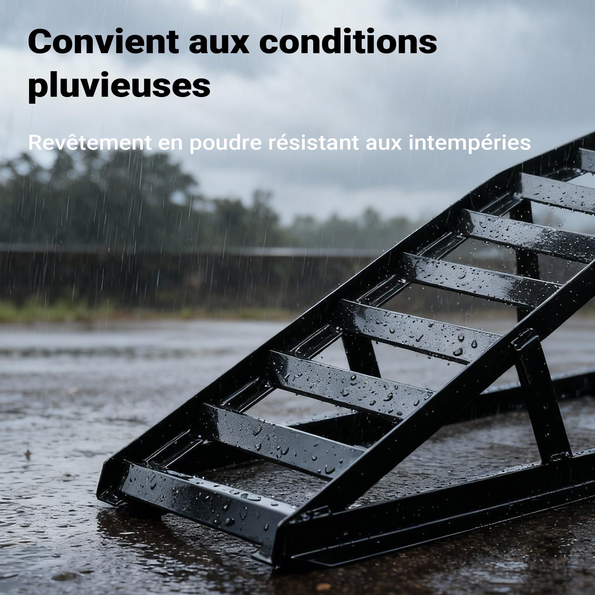 Wiltec 2 rampes d'accès jusqu'à 2 t par Paire, 830 x 262 x 270 mm, pour véhicules, en Acier