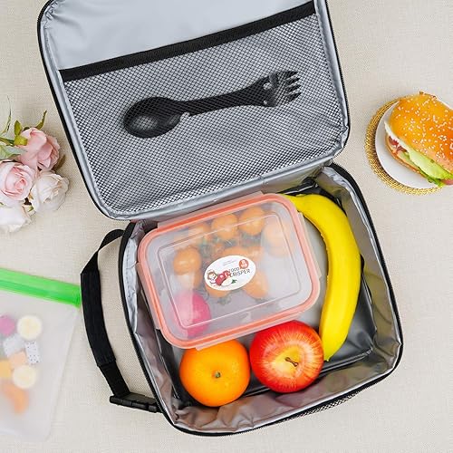 Miniatura 2 de Nirroti Lonchera aislada para hombres y mujeres, a prueba de fugas, reutilizable, con soporte para botella de agua, mini bolsa de almuerzo, bolsa